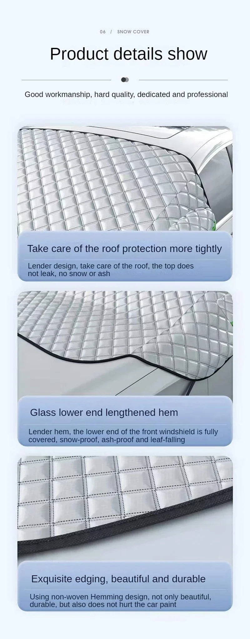 All-Weather Car Windscreen Frost Cover Snow Ice Protector & Sun Shade