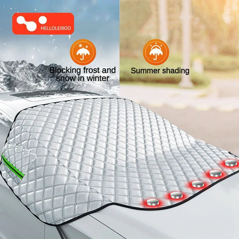 All-Weather Car Windscreen Frost Cover Snow Ice Protector & Sun Shade