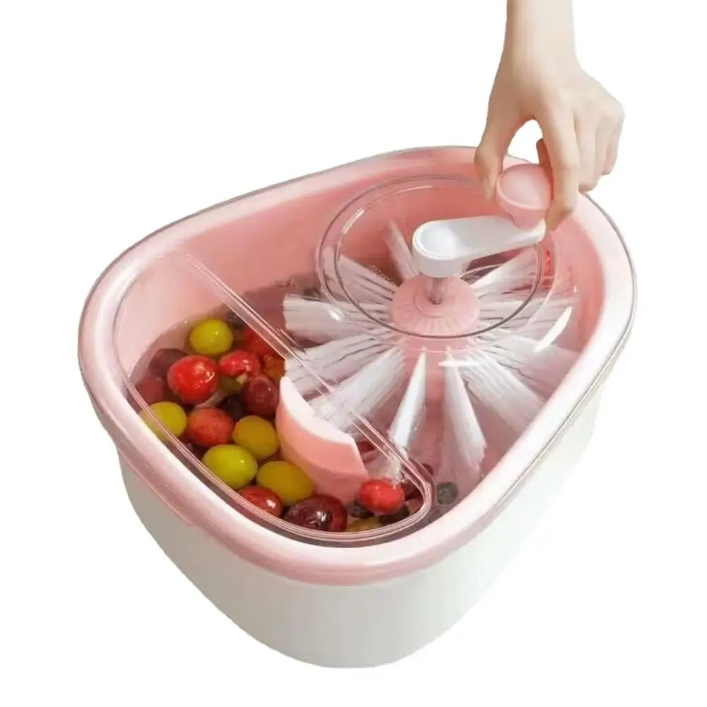 Large Manual Salad Spinner Fruit & Vegetable Washer Colander Drainer Basket
