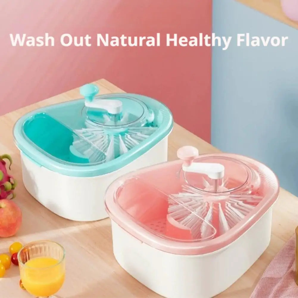 Large Manual Salad Spinner Fruit & Vegetable Washer Colander Drainer Basket