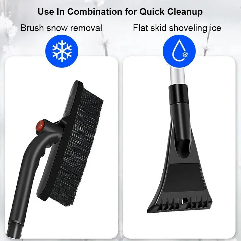 Telescopic Car Snow Brush & Ice Scraper Extendable Detachable Windscreen Cleaner