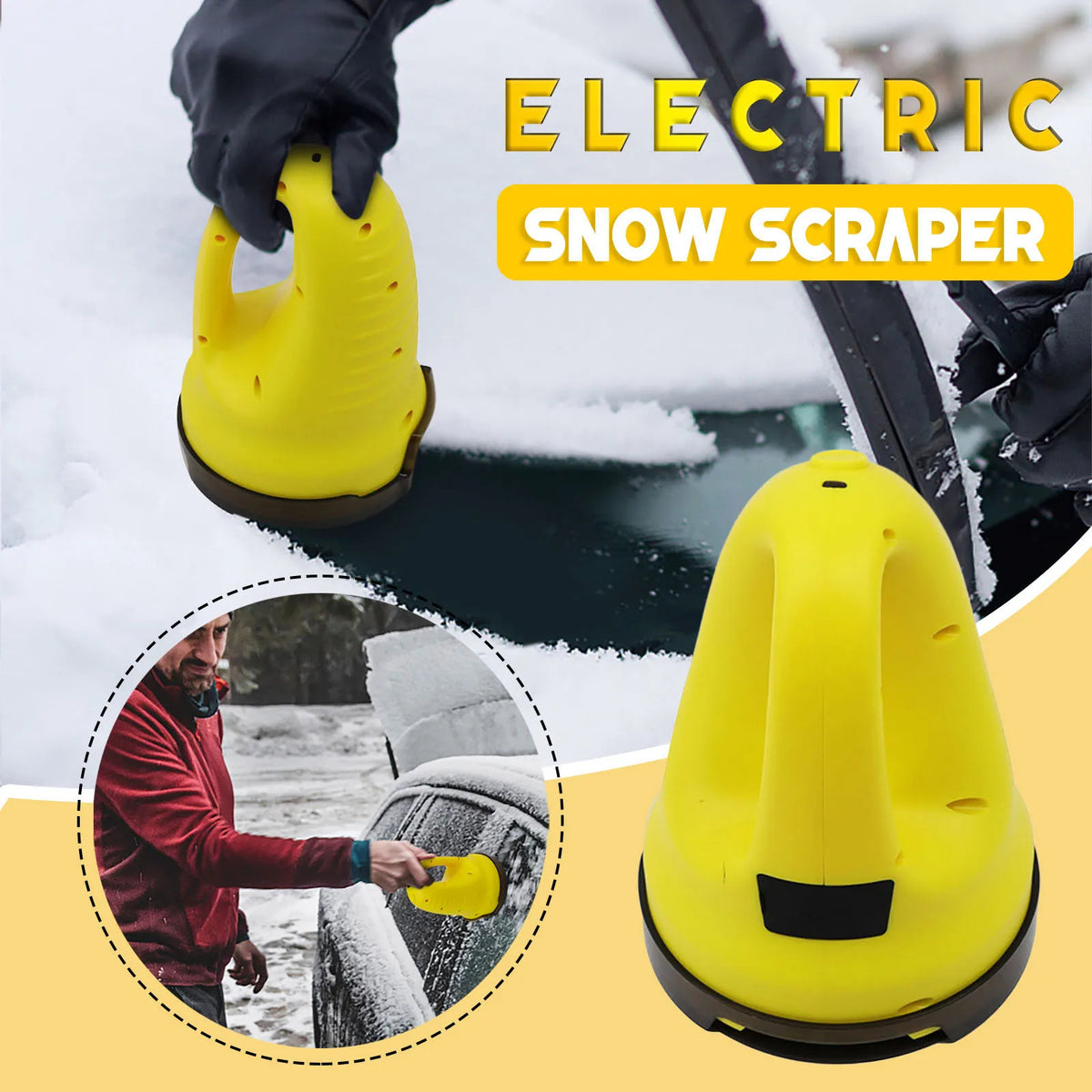 USB Heated Car Ice Scraper Electric Windscreen De-Icer Snow & Frost Remover