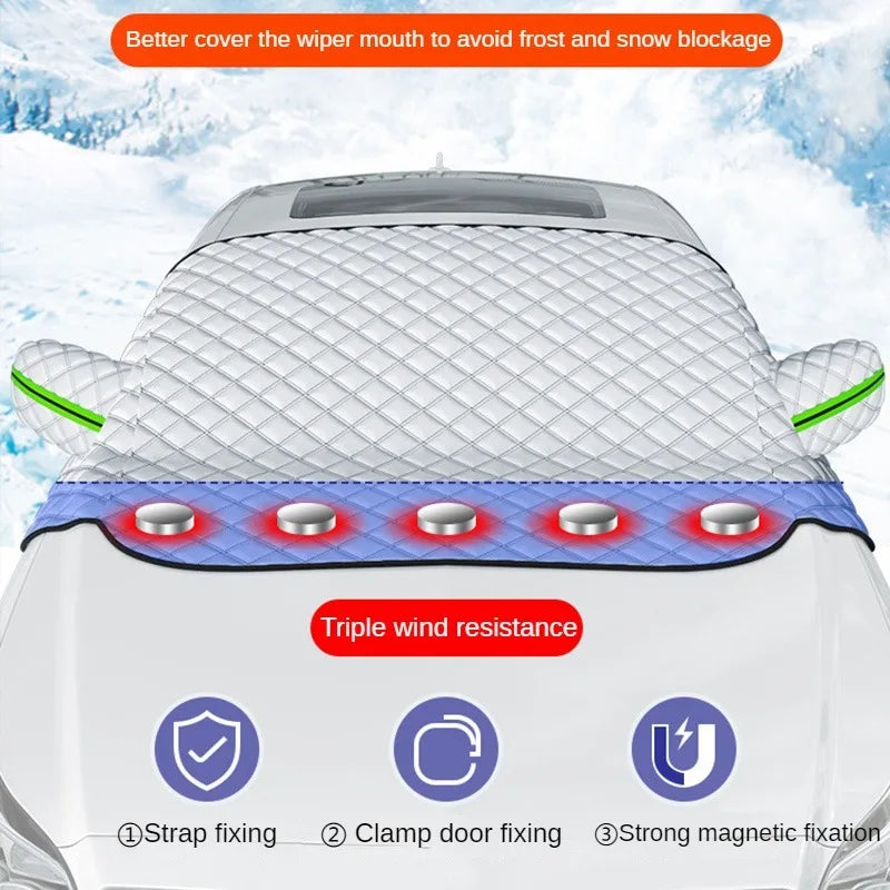All-Weather Car Windscreen Frost Cover Snow Ice Protector & Sun Shade
