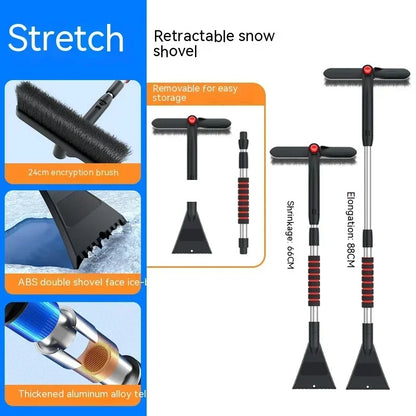 Telescopic Car Snow Brush & Ice Scraper Extendable Detachable Windscreen Cleaner