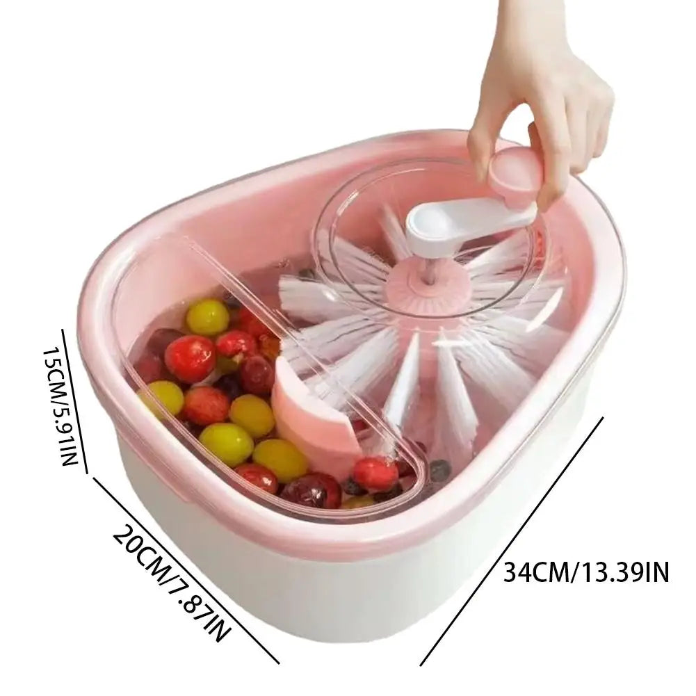 Large Manual Salad Spinner Fruit & Vegetable Washer Colander Drainer Basket